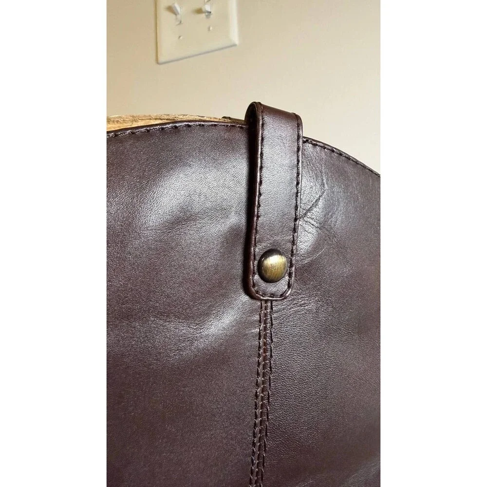 INC Fawne Boots 8M Chocolate Leather Knee‑High Riding Round Toe NIB msrp$189 - Picture 12 of 15